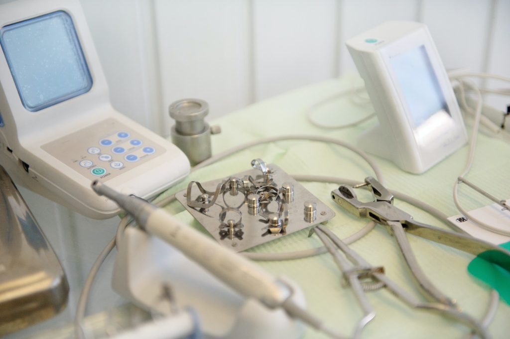 a tool for the dentist before working in his office
