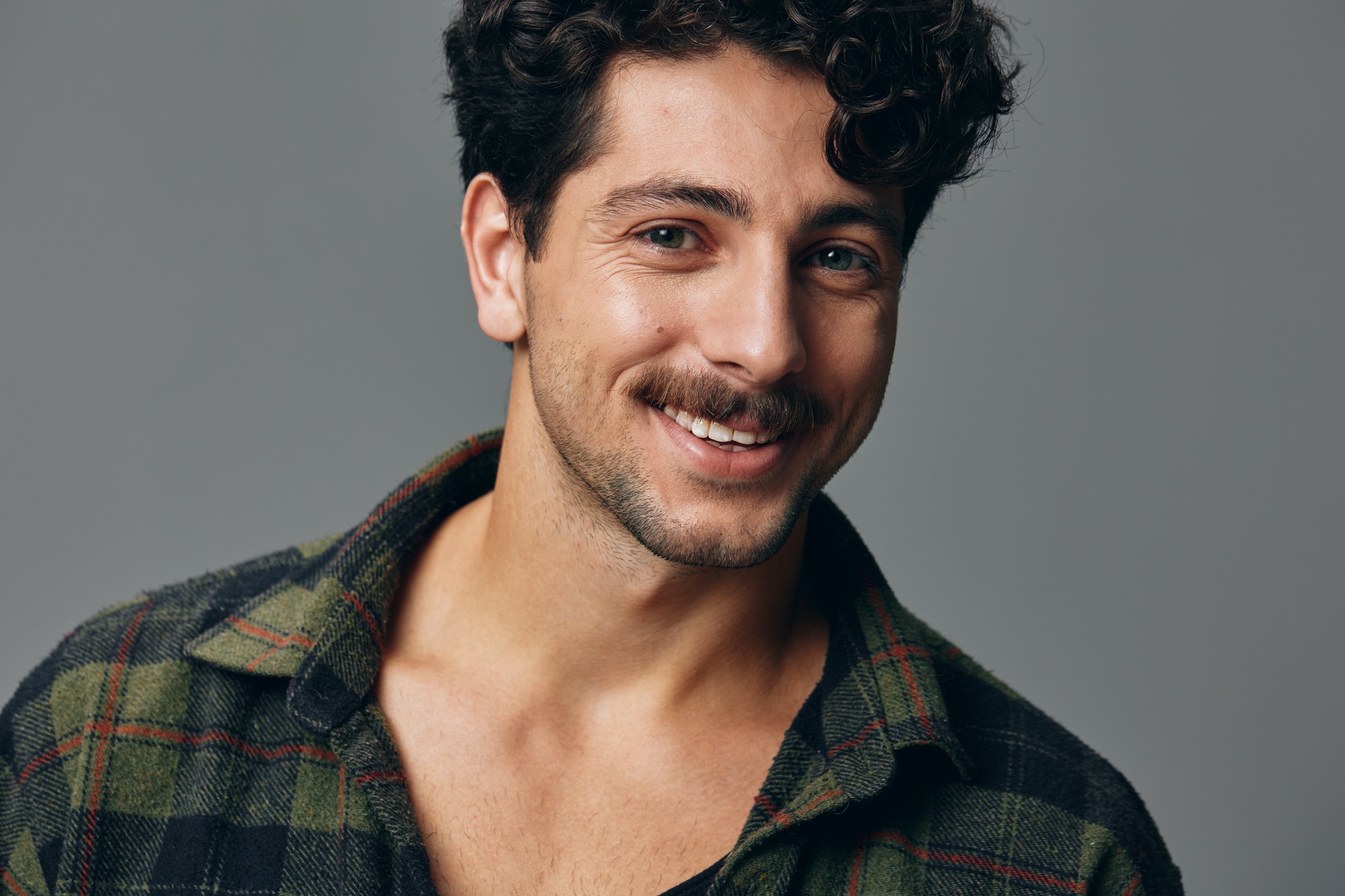 Man portrait face smile fashion hipster