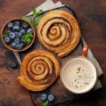Coffee and cinnamon rolls